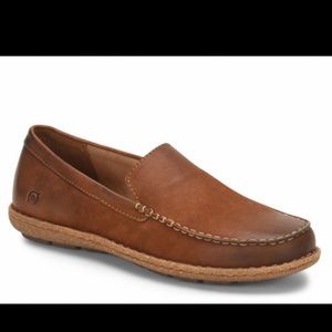 Born Men's Naldo Rust Maple Leaf Nubuck Slip On Walking Loafers Shoes NIB